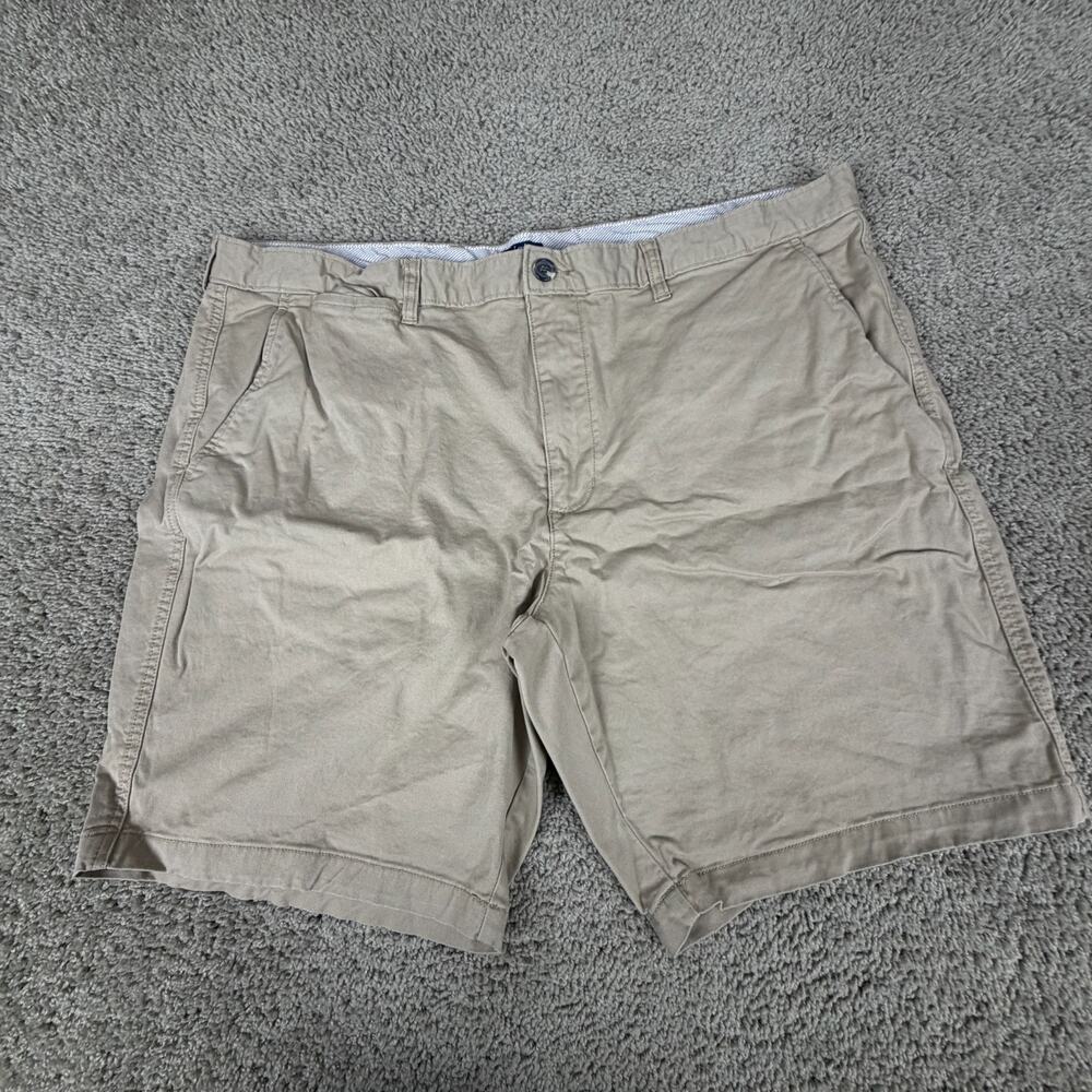George Shorts Mens 42 Beige Chino Cotton Casual Pockets 9 in Inseam